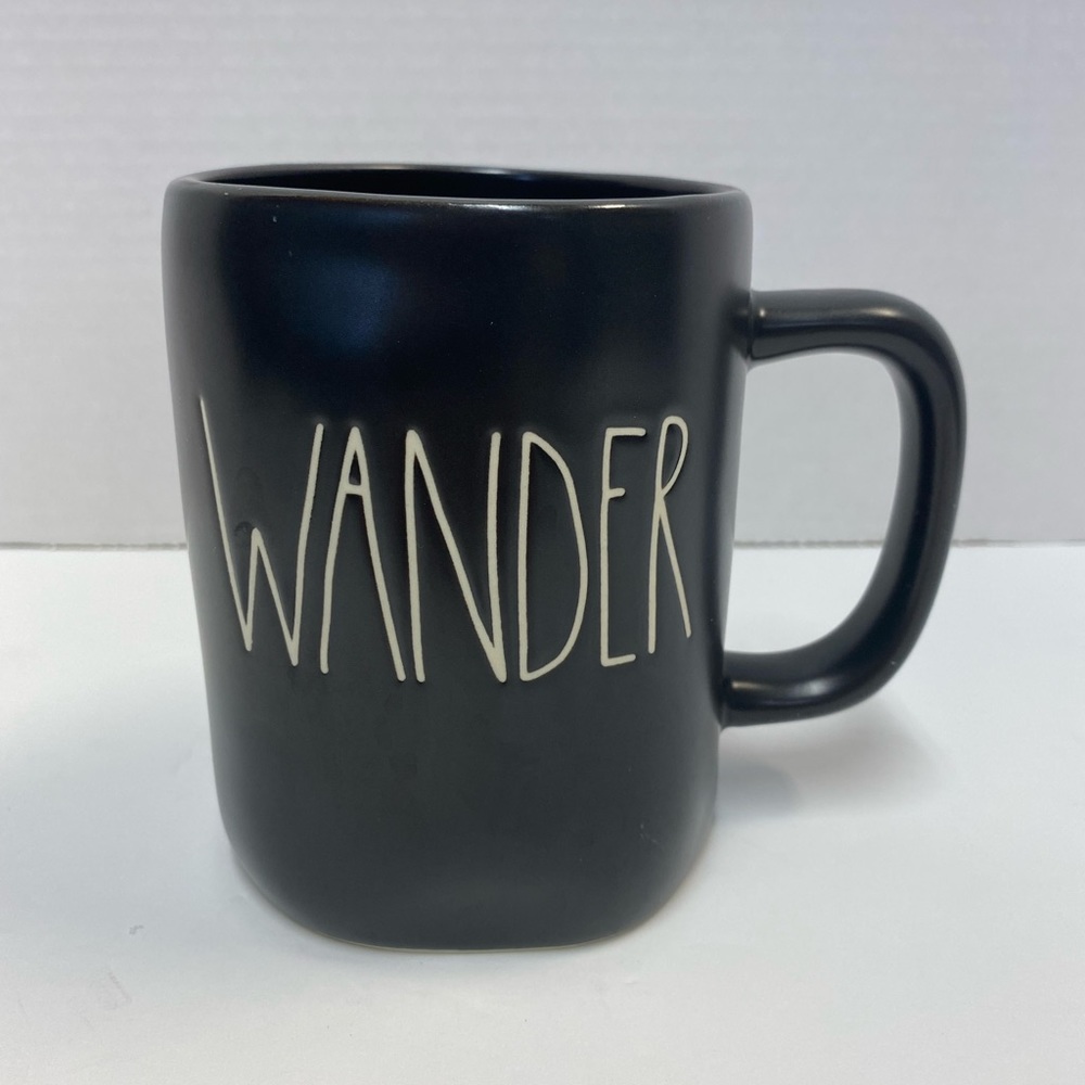 Rae Dunn Black “Wander” Coffee Mug